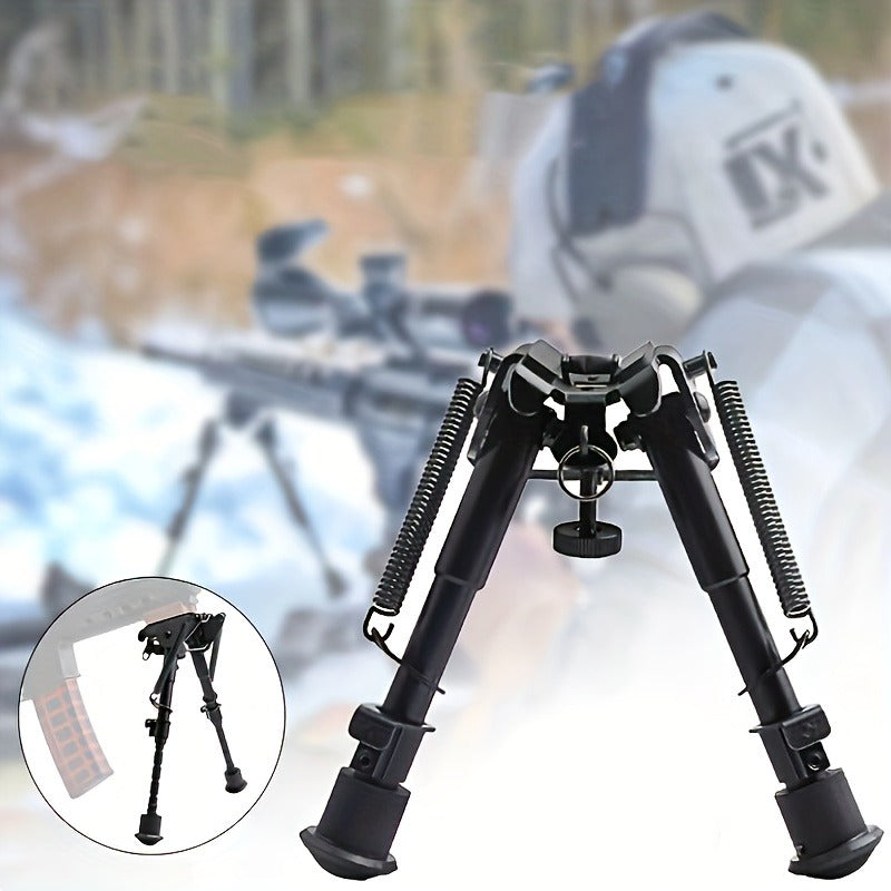 Aluminum Alloy Tactical Rifle Bipod – Adjustable 6-9 Inch Spring Return Legs, M-LOK Compatible, Collapsible Shooting Support for Hunting