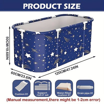 Foldable Bathtub for Adults Portable Inflatable Spa Tub with Massage Jets Indoor Outdoor Ice Bath Cold Plunge for Home or Salon Spa Use
