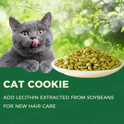 Catnip Cat Treats 150g – Catnip Cookie & Catgrass Molar Stick, Dried Fish Snack for Cats, Teeth Cleaning Dental Chew