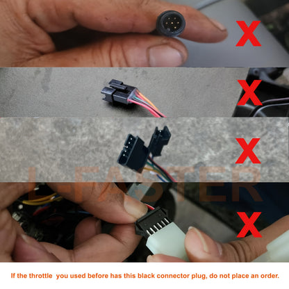 Electric Bike Scooter Key Throttle Grip Handle with LCD Display | 24V 48V Compatible | E-Bike Twist Throttle with Power Lock Wiring