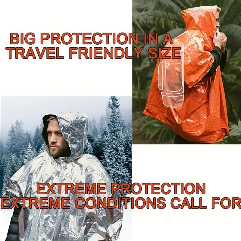 Emergency Rain Poncho 4 Pack & 14 Pack – Retains 90% Body Heat, Reusable Waterproof Raincoat for Men Women Adults