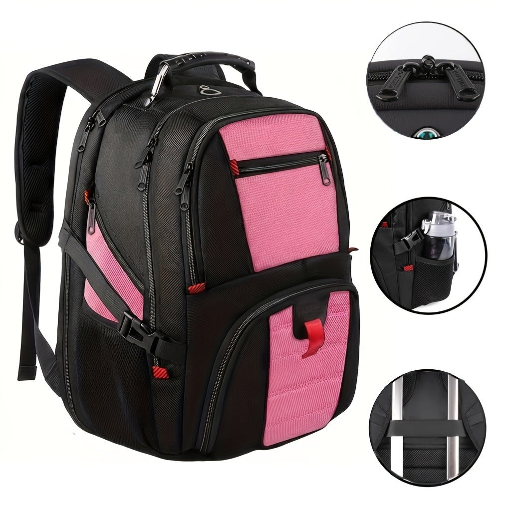 Large Laptop Backpack 50L – Fits 17 Inch Computer, Airline Approved Carry On, 3-Compartment Travel & College Backpack for Men Women | 8