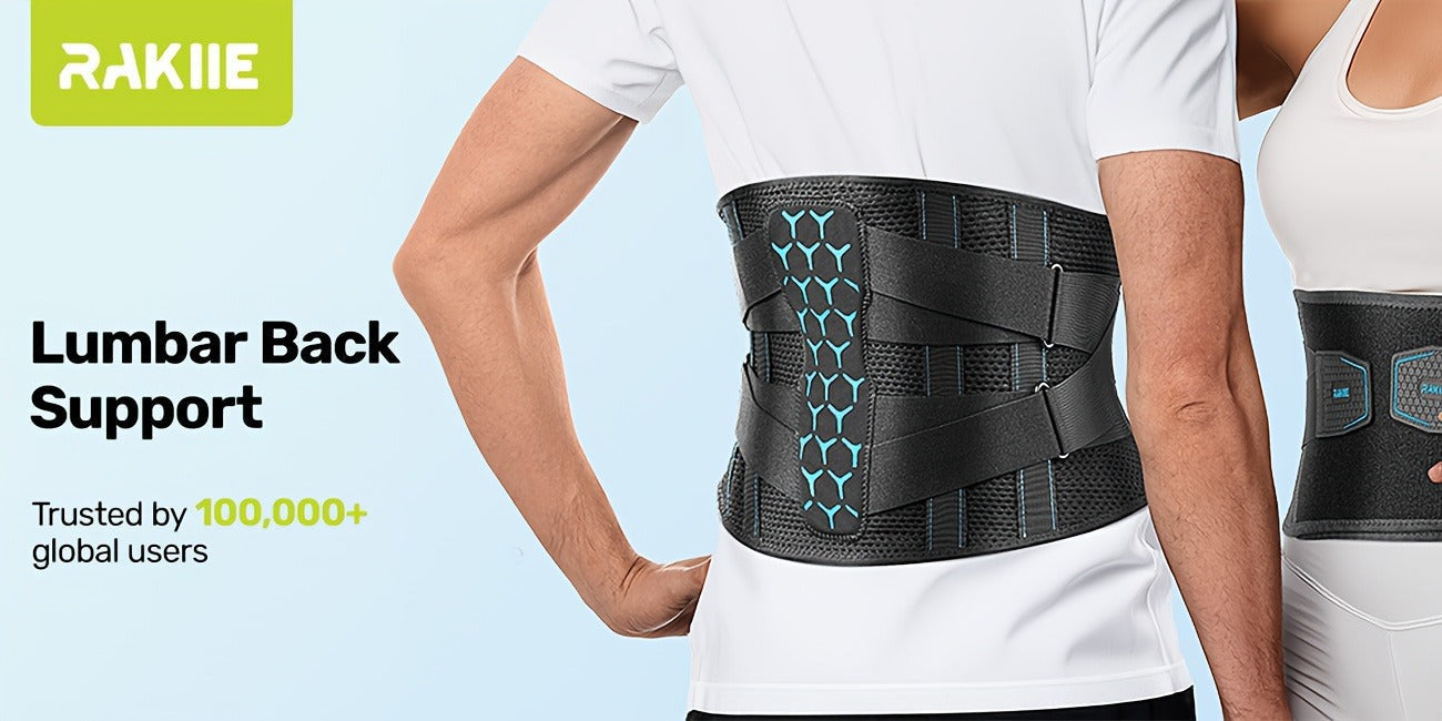 Lumbar Support Belt for Men & Women – Breathable Mesh Back Brace with 7 Stays & Integrated Lumbar Pad, Adjustable Lower Back Support