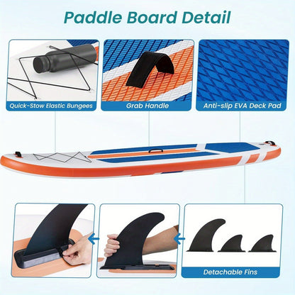 Ultralight Inflatable SUP Board Wide Stable Design Non-Slip EVA Deck Portable Quick-Dry All-Season Performance for All Skill Levels