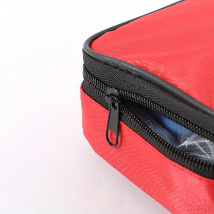 344-Piece First Aid Supply Kit in Compact Red Zipper Case with Listed 30-Category Assortment
