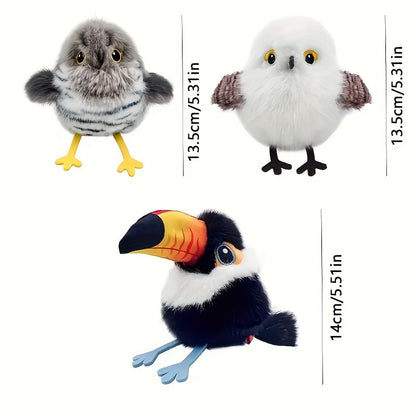 Flapping Bird Cat Toy with Realistic Chirping Sound – USB Rechargeable Interactive Plush Toy for Indoor Cats & Kittens
