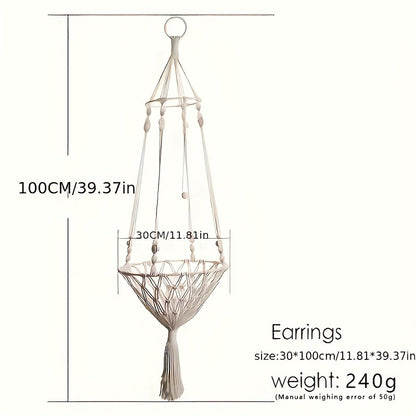 Hand-Woven Rope Cat Hammock & Swing Bed – Indoor Cat Nest Basket for 1-2 Cats, 11.81" & 15.75" Diameter