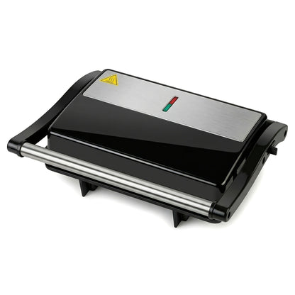 Sandwich Maker 3-in-1 Mini Indoor Grill & Panini Press, Non-Stick 180° Opening, Floating Hinge, 60-Min Timer