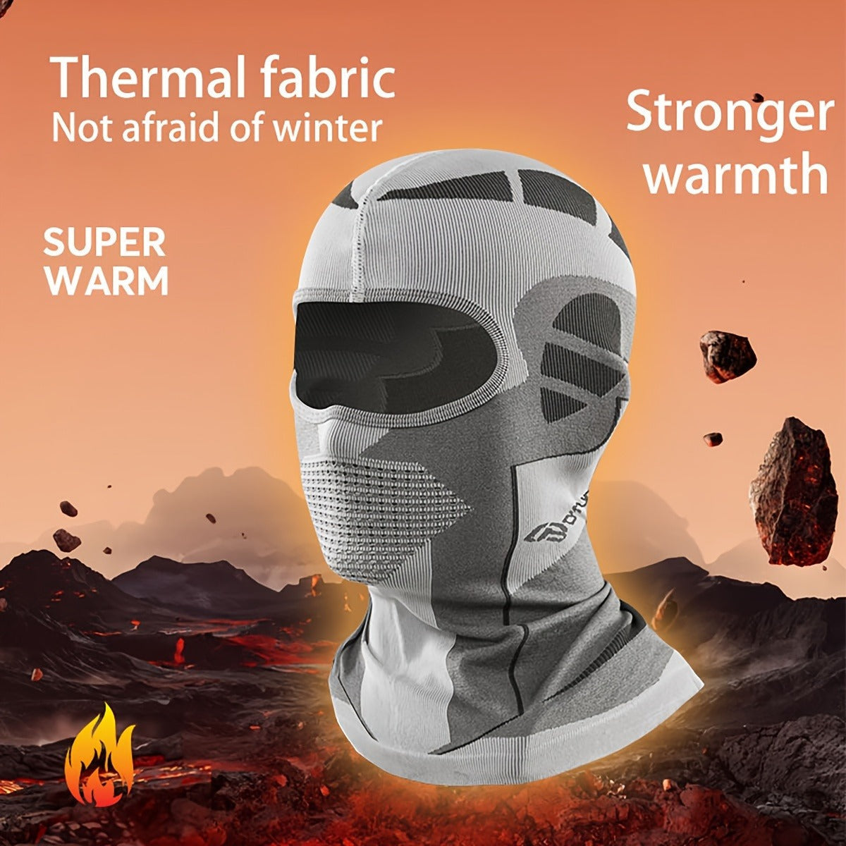 Windproof Neck Gaiter Face Mask 2 Pack – Breathable Knit Nylon Full Face Scarf Head Cover for Cycling, Skiing