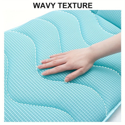 Full-Body Bathtub Cushion in 60 × 21.7-Inch Size with Aqua Mesh, Raised Headrest and Lumbar Pad