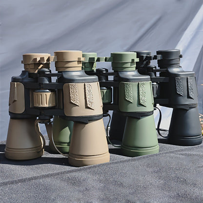 Full-Size 10x50 Binoculars with Smartphone Adapter, Carry Case and Neck Strap in Black, Mud or Green