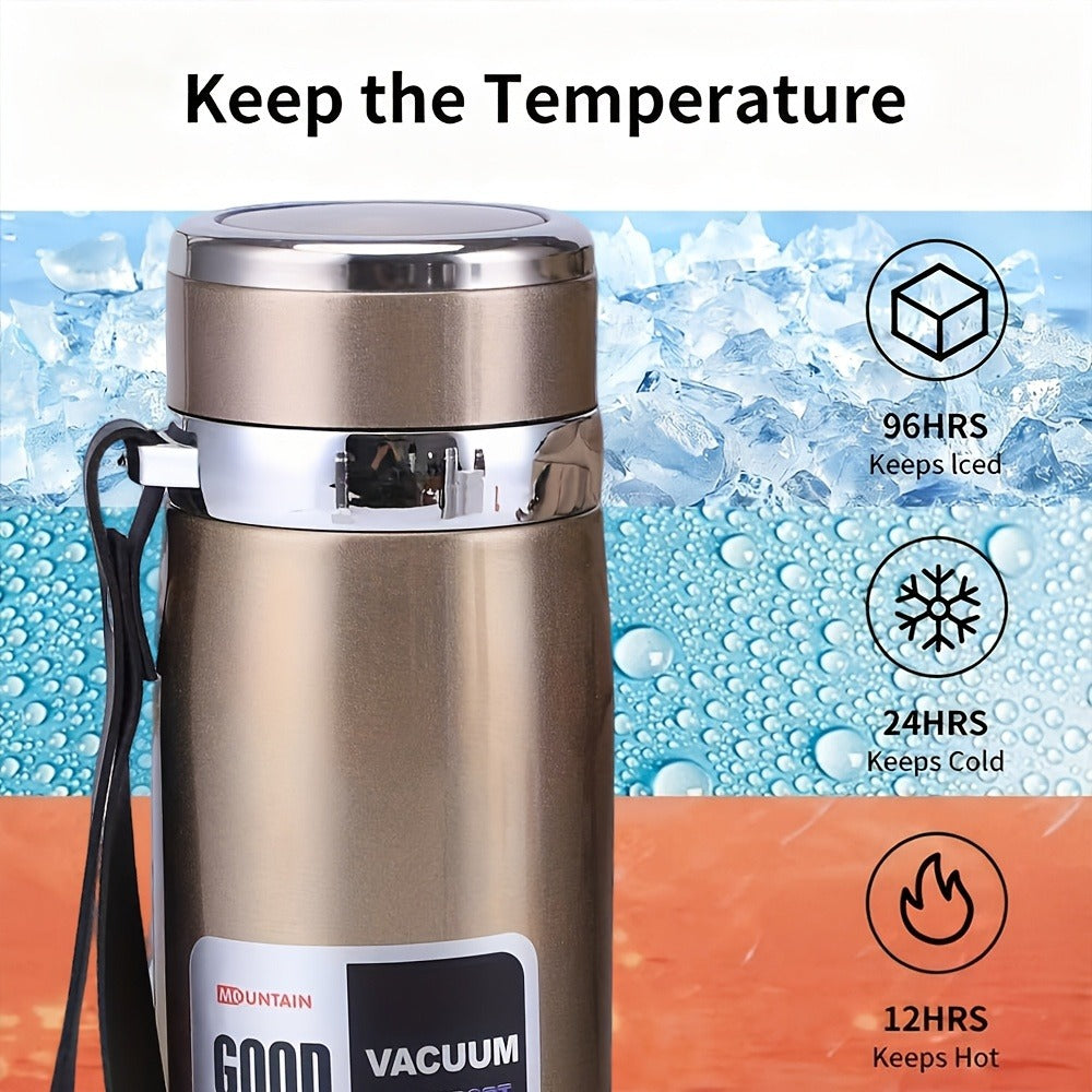Insulated Water Bottle 1000ml 316 Stainless Steel – Double Wall Vacuum Flask with Leak-Proof Lid, Wide Mouth