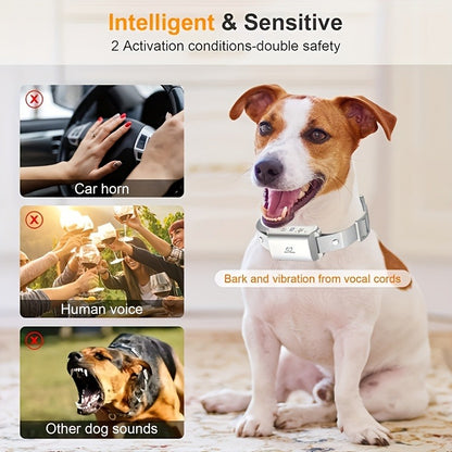 Bark Collar for Dogs – Anti-Barking Training Collar with 3 Sensitivity & 7 Intensity Levels, Beep & Vibration Modes