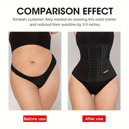 Women's Waist Trainer Latex Corset – Sports Girdle Shapewear for Tummy Control & Body Shaping, Workout Waist Cincher for Women