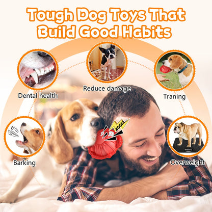 Durable Bite-Resistant Dog Ball – Audible Squeaky Floating Rubber Toy for Small, Medium & Large Dogs | Outdoor & Pool Use