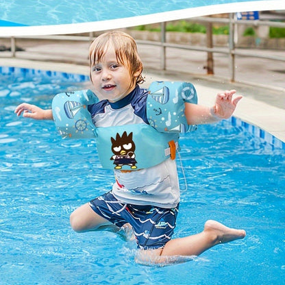 Kids Swim Vest Toddler Floatation Jacket – Sanrio Keroppi Pattern Adjustable Swimming Float Vest for Boys Girls Ages 1-9