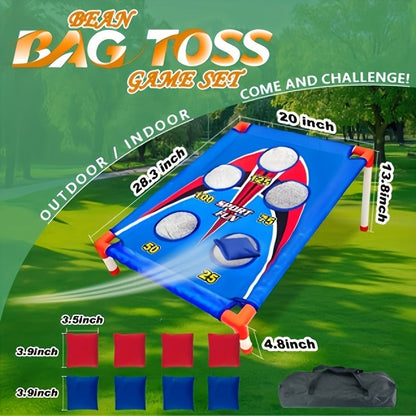 Bean Bag Toss Game Set – 5-Hole Scoring Board, 8 Bean Bags & Carry Bag – Outdoor Backyard Lawn & Beach Game for Adults & Kids, Family Party