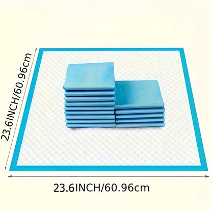 23.6-Inch Square Pet Training Pads with 50, 125 or 300-Piece Pack Options in Blue and White