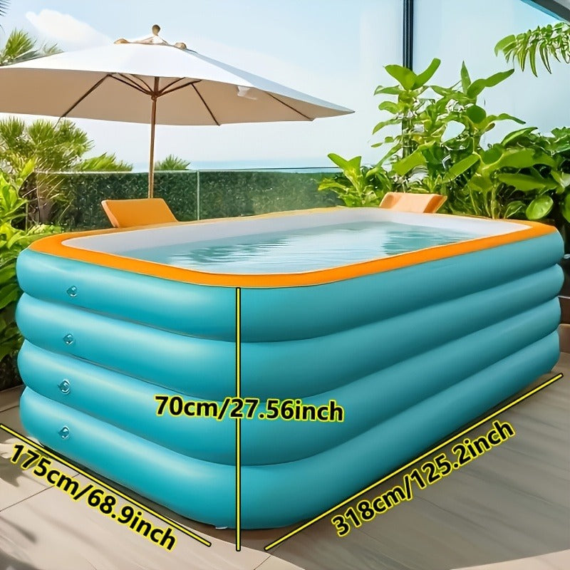 Inflatable Swimming Pool for Family Adults Kids, Large Above Ground Outdoor Backyard Pool for Garden, Patio and Yard Use