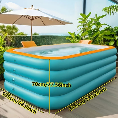 Inflatable Swimming Pool for Family Adults Kids, Large Above Ground Outdoor Backyard Pool for Garden, Patio and Yard Use