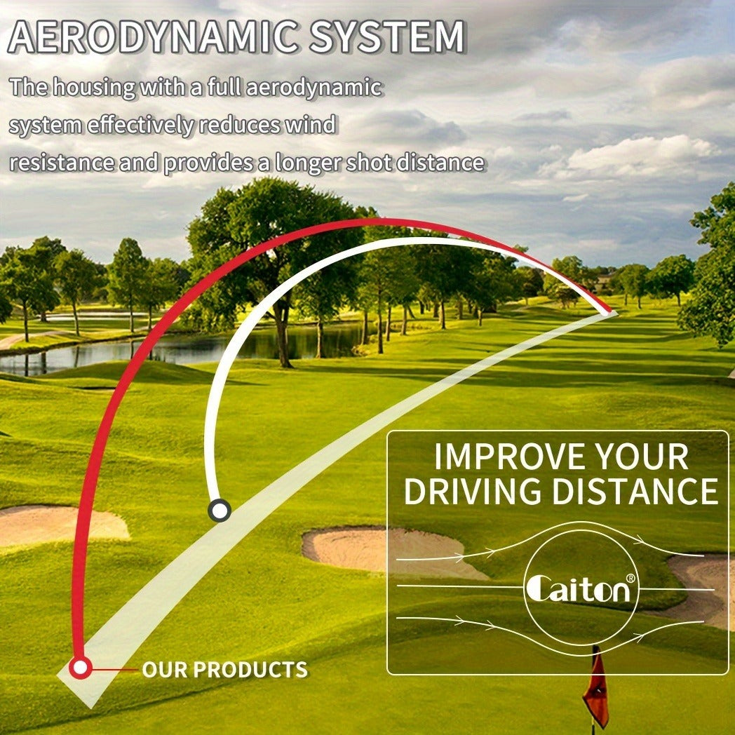 Golf Balls 6pcs Long Distance High Speed with 360-Degree Aiming Line Add 40+ Yards Distance Durable Performance Golf Ball Set for Men Women
