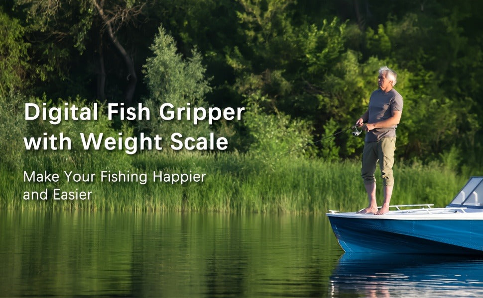 Digital Fishing Scale 25kg/55lb with Tape Measure – Portable Electronic Fish Weight Scale with LCD Display