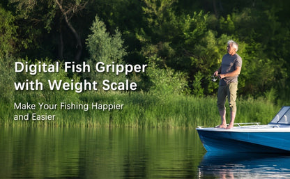 Digital Fishing Scale 25kg/55lb with Tape Measure – Portable Electronic Fish Weight Scale with LCD Display