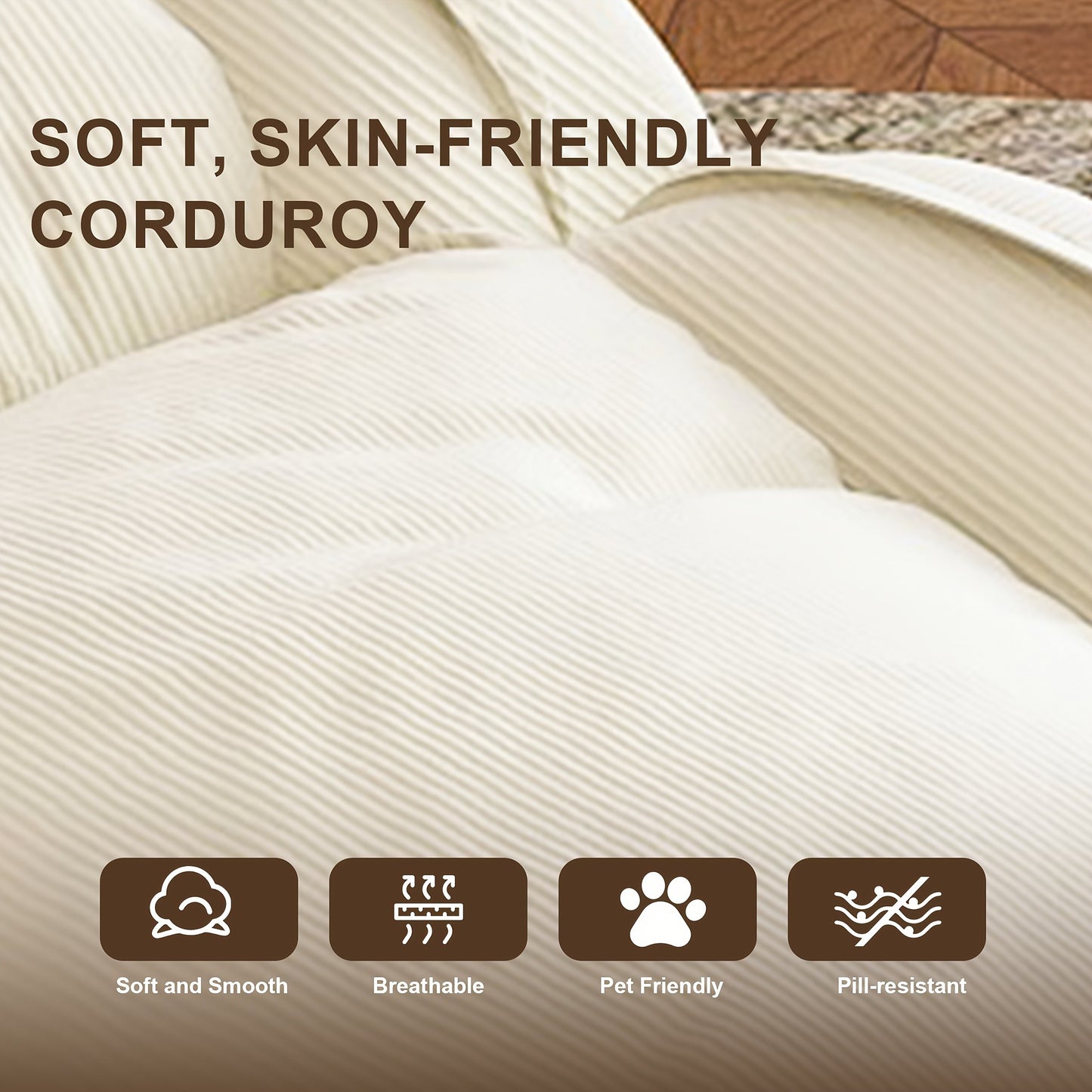 Human Dog Bed for Adults & Pets – Foldable Lazy Sofa Bed with 5 Adjustable Positions, High-Resilience Sponge, Breathable Corduroy