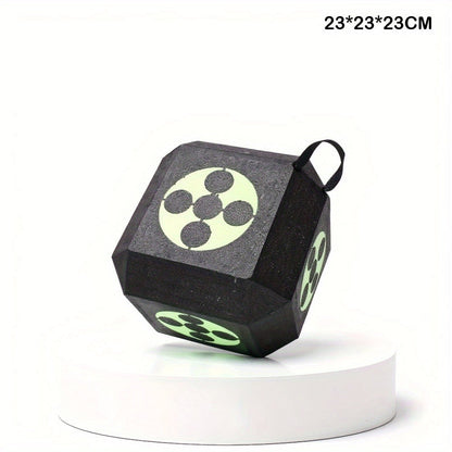 3D Archery Target Cube – Self-Healing Foam Multi-Faceted 23cm Block for Outdoor Backyard Range | Portable High-Density Target for Beginners