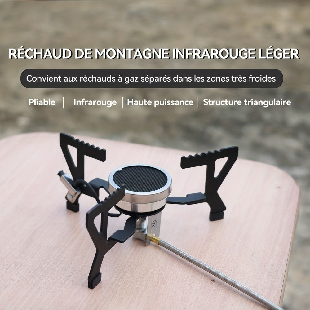 Infrared Camping Stove REDSUN FD1/FD3, 3.0kW Windproof Portable Gas Stove with Collapsible Stand & EVA Case