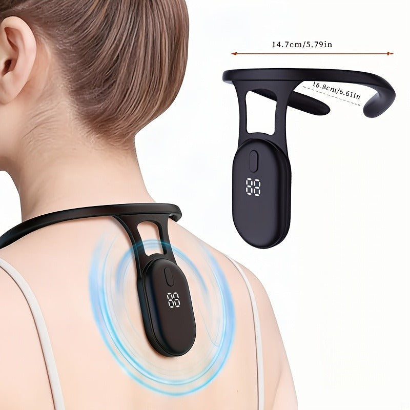 Wearable Posture Reminder with LCD Display, Vibration Alert, Three Sensitivity Levels and USB Charging