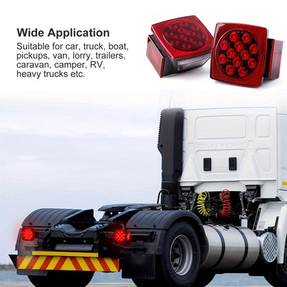 LED Trailer Light Kit 12V Submersible – Utility Trailer Lights for Boat, RV & Truck Under 80", Complete Wiring Harness