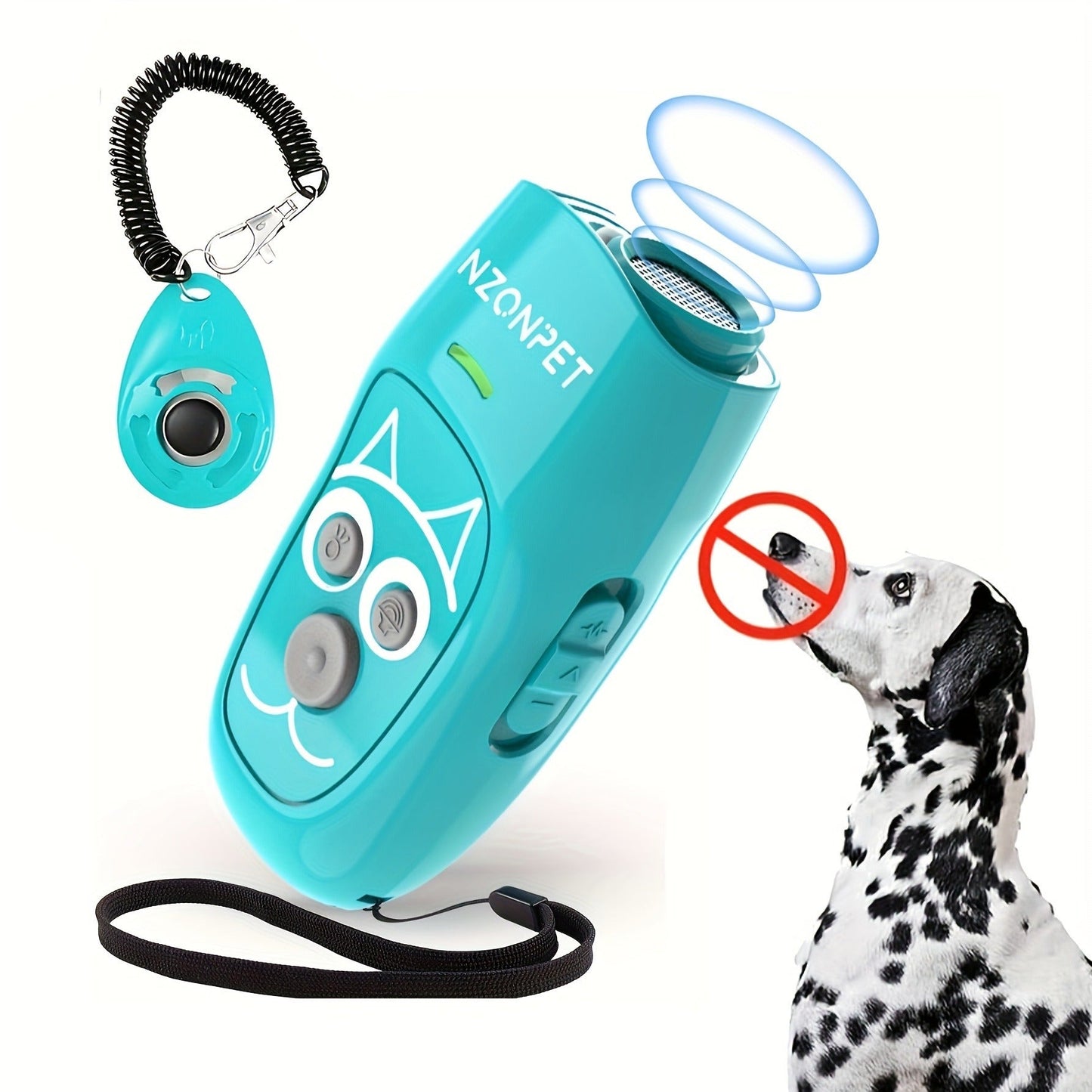 Ultrasonic Dog Bark Control Device 3-in-1 Anti Barking Trainer 3 Frequency Modes 16.4Ft Range for Garden, Patio and Yard Use
