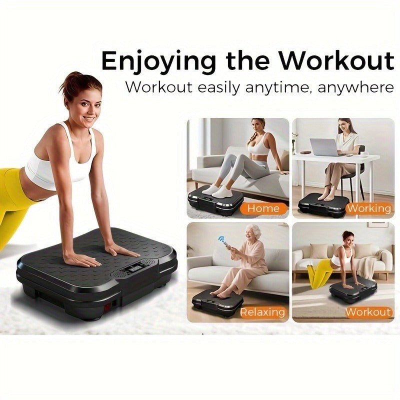 Vibration Plate Exercise Machine 2025 Upgraded – 400 lb Capacity, LED Touch Screen & Remote Control, 9 Preset Programs