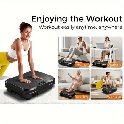 Vibration Plate Exercise Machine 2025 Upgraded – 400 lb Capacity, LED Touch Screen & Remote Control, 9 Preset Programs