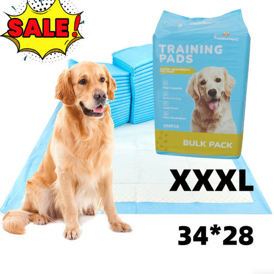 Puppy Pee Pads 100 Count – 6-Layer Super Absorbent Dog Training Pads, Leak-Proof Tear-Resistant Odor Control