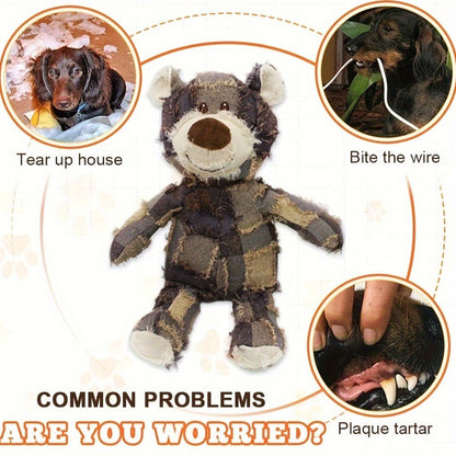 Dog Toys Six-Piece Stuffless Soft Plush Assortment for Small, Medium and Large Dogs and Puppies