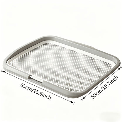 Indoor Dog Potty Tray with Removable Grating – Leak-Proof Puppy Training Toilet, Washable Pee Pad Holder for Apartments