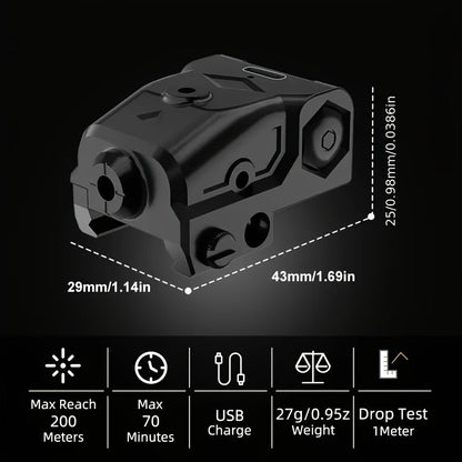Green Laser Sight USB-C Rechargeable – Picatinny Rail Dot Sight with Vibration-Resistant Lock, 532nm Class IIIA, for Hunting