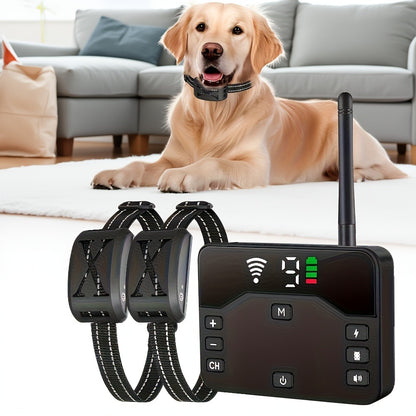 Wireless Dog Fence System with Remote Training Collar – 2.4GHz 800ft Range, 9-Level Adjustable, Containment System