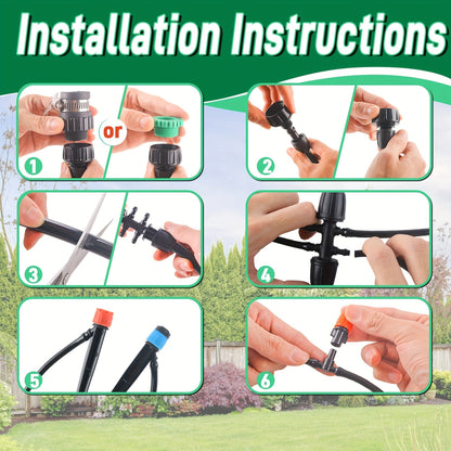 226FT Drip Irrigation Kit – Automatic Plant Watering System with Adjustable Nozzles for Garden & Greenhouse