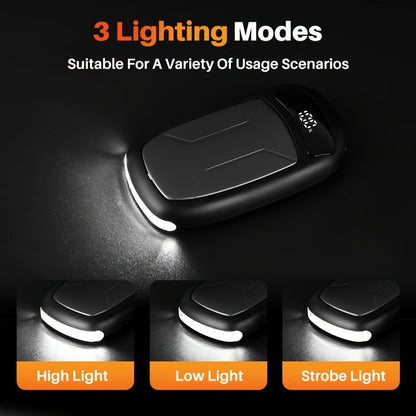 Rechargeable Hand Warmers with COB Light 2 Pack, Magnetic USB Electric Pocket Hand Warmer 12 Hours Heat, Portable Reusable Handwarmer