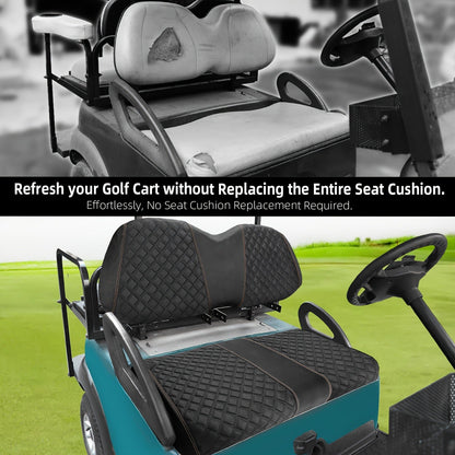 Golf Cart Seat Covers for Club Car Precedent Front Seat 1680D Oxford Cloth No Drilling Required Breathable Washable Air Dry Soft Protective