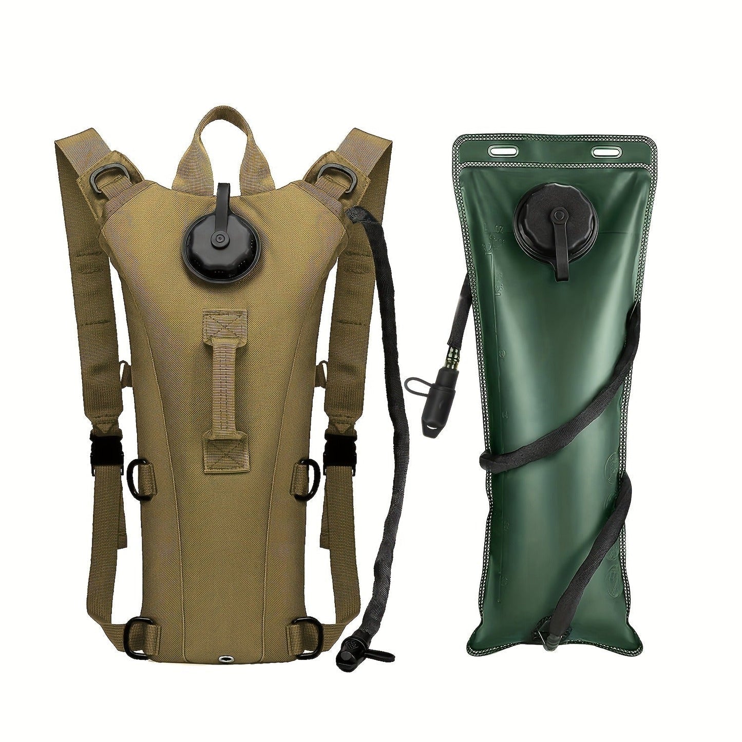 Water Bladder Backpack with 3L & 101.44oz BPA-Free Bladder – Oxford Cloth Hydration Pack for Hiking, Camping & Outdoor Adventures