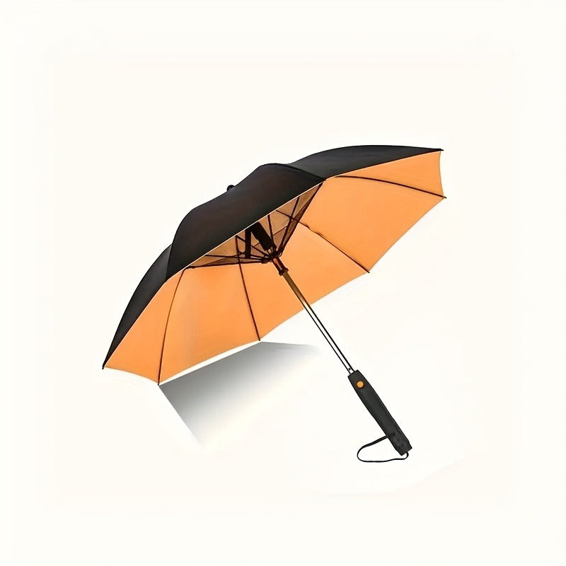 UV Protection Sun & Rain Umbrella with Black Vinyl Coating – 8-Rib Aluminum Frame Windproof Parasol for Outdoor Sun Protection