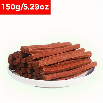 Beef Tendon Dog Chews – Natural Beef Strips Cubes & Diced Beef with Egg Yolk, High Protein Long-Lasting Dental Chews & Training Treats