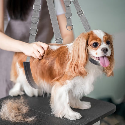Dog Grooming Traction Rope Set 3pcs – Adjustable Restraint Loop with Rings, No Battery Needed, Pet Bathing & Styling Restraint Accessories