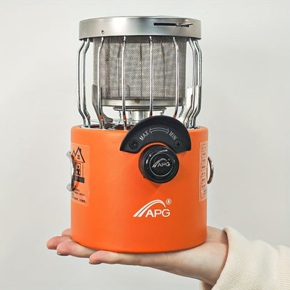 Portable Propane Camping Heater Stove 2-in-1 with Temperature Control, Compact Outdoor Cooking & Heating Unit