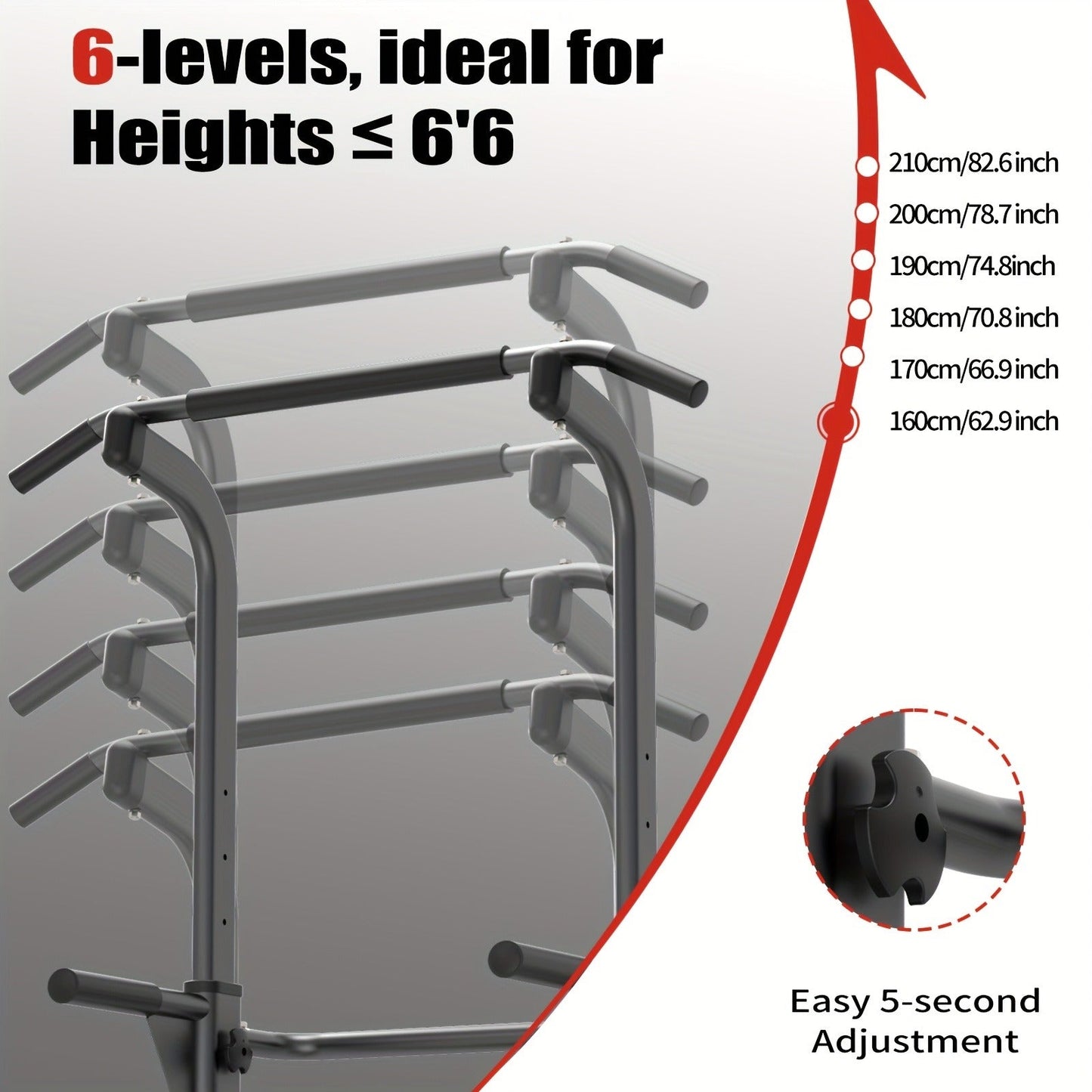 Power Tower Dip Station with Pull Up Bar – Adjustable Height Multi-Function Home Gym Strength Training Workout Station for Dips, Chin Ups