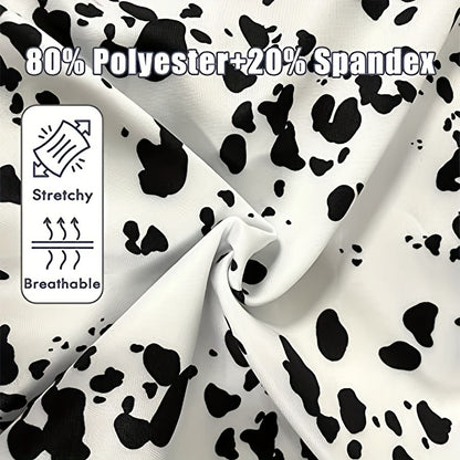 Dog Hoodie Dalmatian Print Pullover Sweatshirt – Soft Polyester Hooded Pet Costume for Small Medium Large Dogs